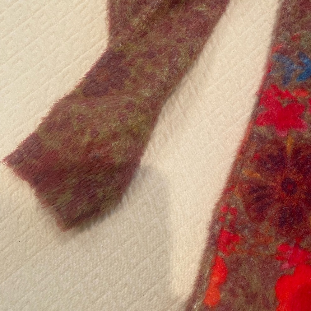 NATURAL LIFE Purple Floral Crewneck Sweater with Pink & Blue Accents - Picture 5 of 7